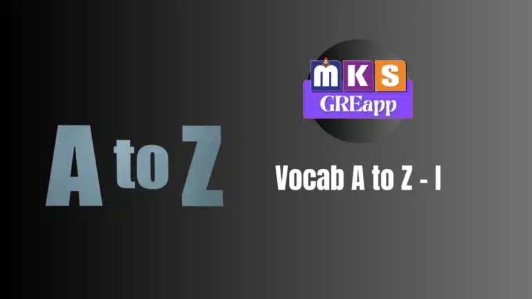 Vocab A to Z – I